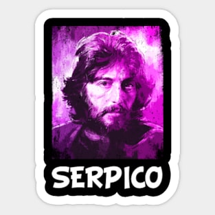 Detective Threads Serpicos Movie T-Shirts, Because Every Wardrobe Deserves a Touch of Crime Drama Sticker